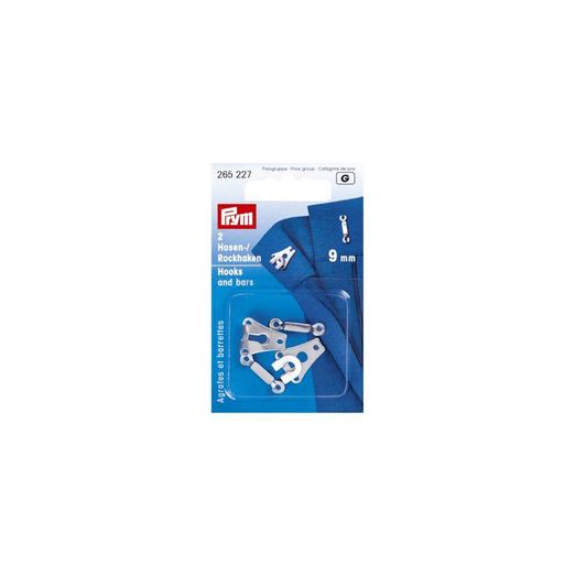 PRYM agrafes et barettes pour jupe et pantalon 9mm - 2 pièces PRYM agrafes et barettes pour jupe et pantalon 9mm - 2 pièces