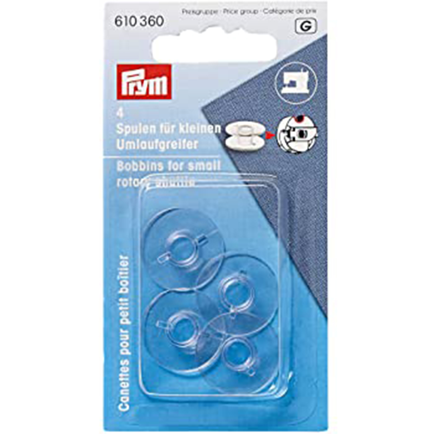 Fil de canette PRYM pour petit crochet rotatif 21,2mm-0 Fil de canette PRYM pour petit crochet rotatif 21,2mm-0