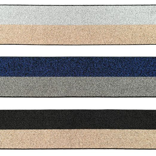Gummiband 40mm - Lurex Duo - Meterware Gummiband 40mm - Lurex Duo - Meterware