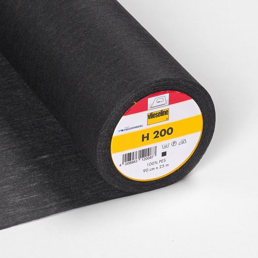 Bügelvlies - Vlieseline H200 schwarz - 90cm breit Bügelvlies - Vlieseline H200 schwarz - 90cm breit
