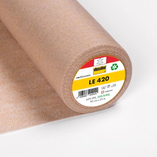 Bügelvlies - Vlieseline LE 420 Ledereinlage - 90cm breit Bügelvlies - Vlieseline LE 420 Ledereinlage - 90cm breit
