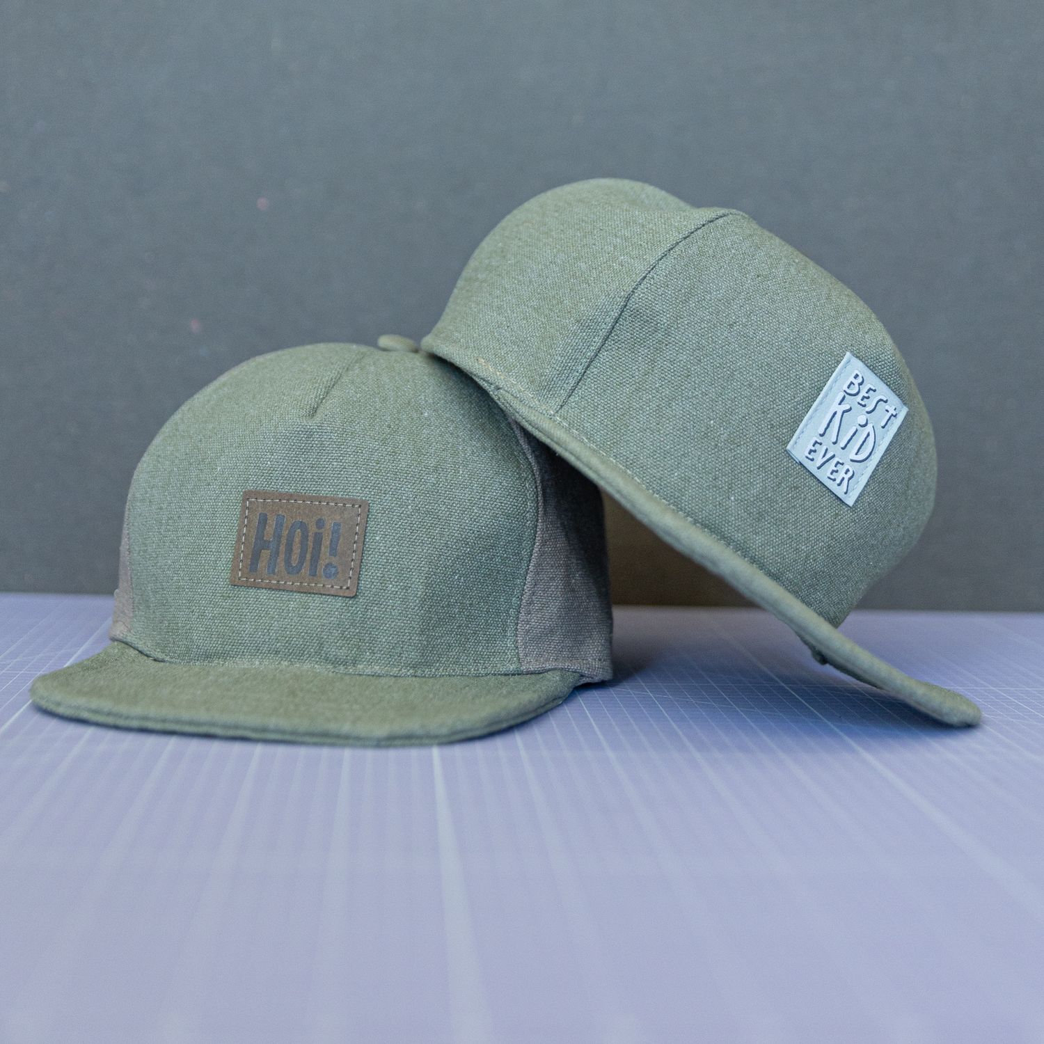 Baumwollcanvas Peter - Khaki Melange-1 Baumwollcanvas Peter - Khaki Melange-1
