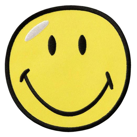 Ecusson thermocollant Smiley© jaune - grand Ecusson thermocollant Smiley© jaune - grand