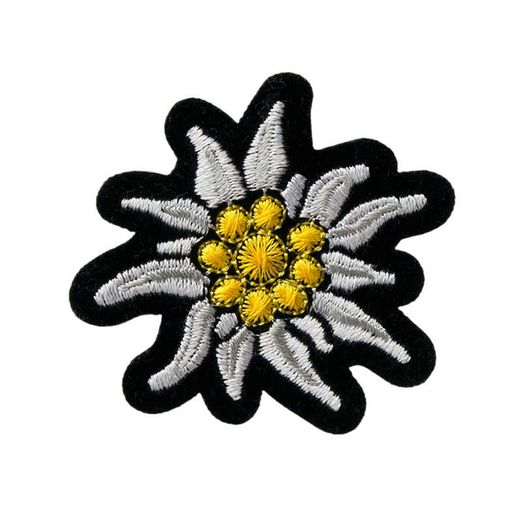 Ecusson thermocollant edelweiss - velours noir