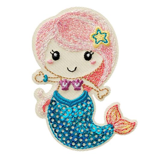 Ecusson thermocollant à paillettes sirène Ecusson thermocollant à paillettes sirène