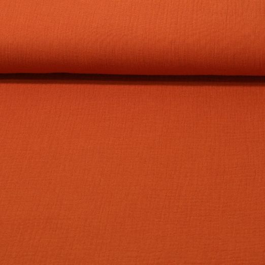 Mousseline de coton Pina - Rouge rouille