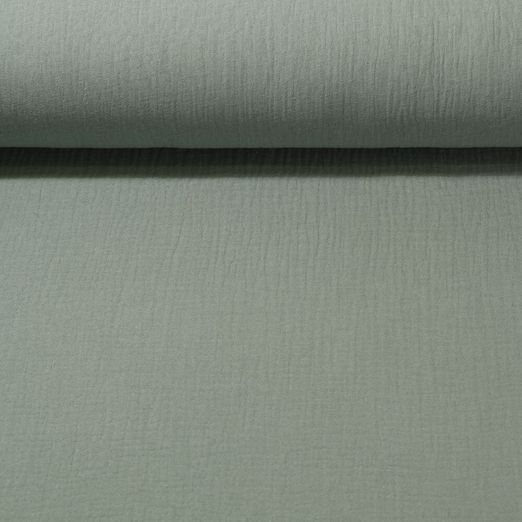 Baumwoll Musselin Pina - Dusty Mint