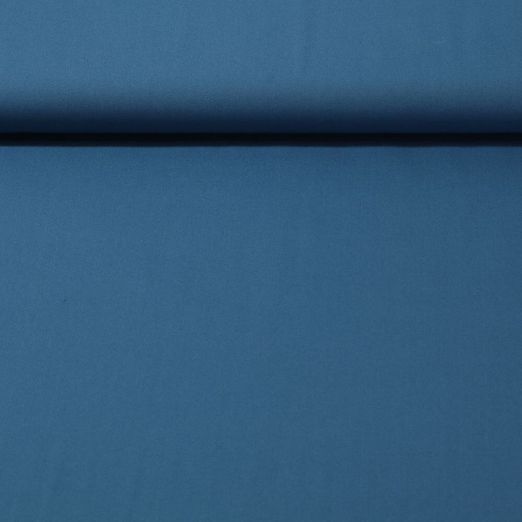 Bio Baumwollstoff Ilvi - Uni Jeansblau