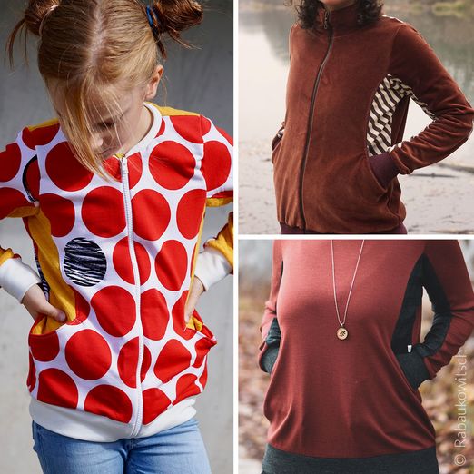 Pullover Cardigan - Kombi Schlawittchen Damen und Kinder - Schnittmuster eBook