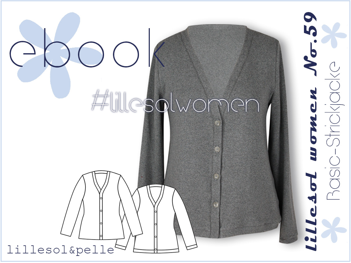 Basic Strickjacke - lillesol women No.59 - Schnittmuster eBook-1 Basic Strickjacke - lillesol women No.59 - Schnittmuster eBook-1