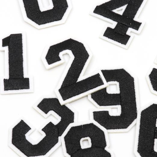 Stickpatch Zahlen schwarz Stickpatch Zahlen schwarz