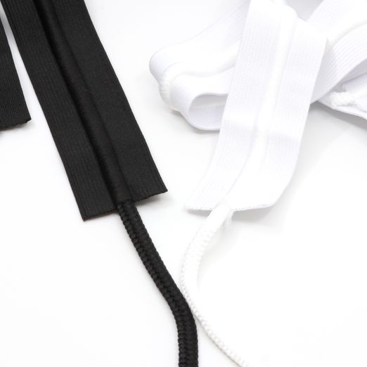 Ruban élastique avec cordon 40mm - 3m de long Ruban élastique avec cordon 40mm - 3m de long