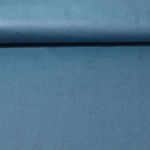 Coton enduit Laura - Uni Bleu jeans