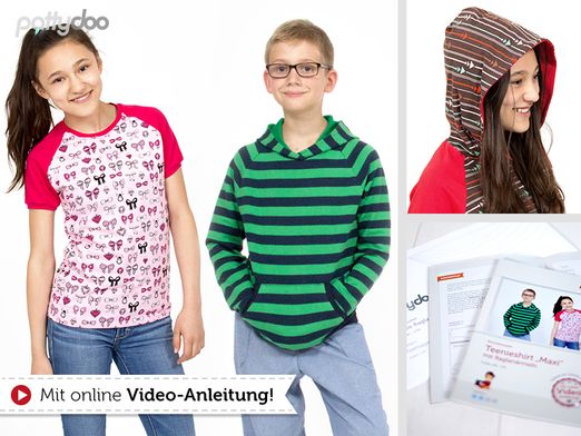 Pattydoo Teenieshirt mit Raglanärmeln „Maxi“ Papier-Schnittmuster (alte Verpackung)
