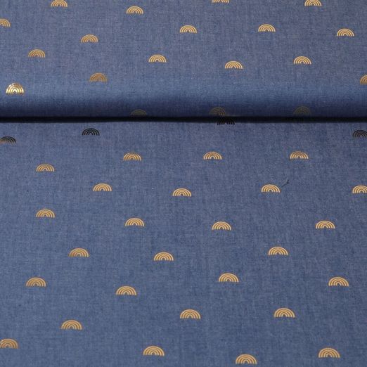 Blusenjeans - Foil Print Regenbogen Blau