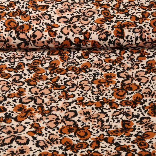 Tissu pour robes et chemisiers - Rose Blanc