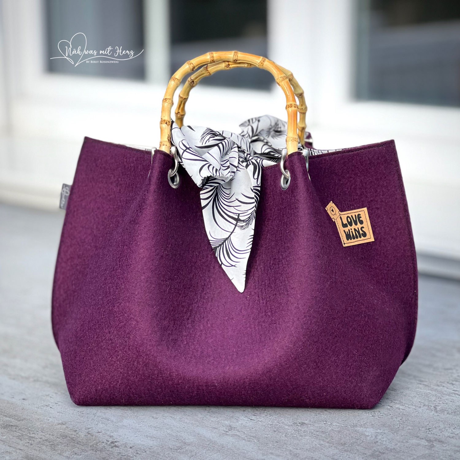 Feutre de laine uni 3mm - Aubergine-1 Feutre de laine uni 3mm - Aubergine-1