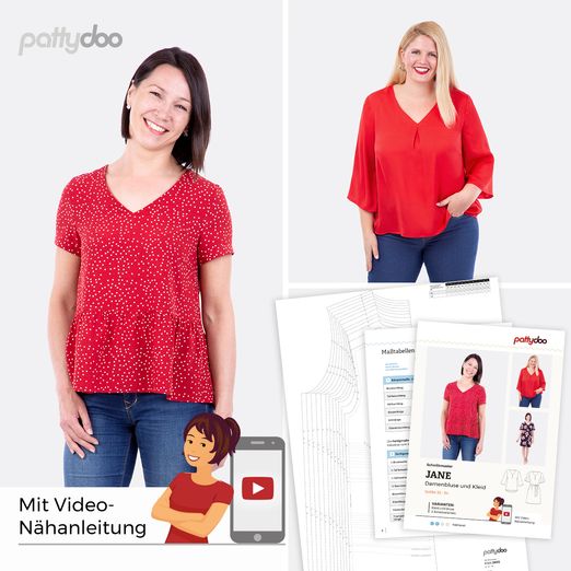 Bluse & Kleid - Jane - Papier-Schnittmuster