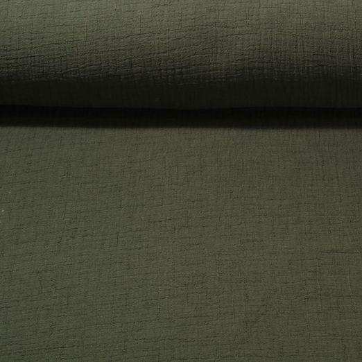 Mousseline de bambou Stefan - Double gaze Vert foncé