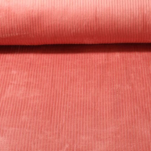 Velours côtelé Carole - effet lavé 4,5mm Rose
