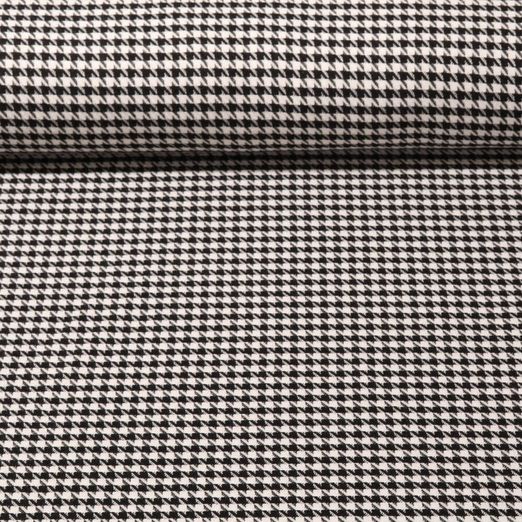 Tissu habillement  - Pied de poule 'M' - noir blanc