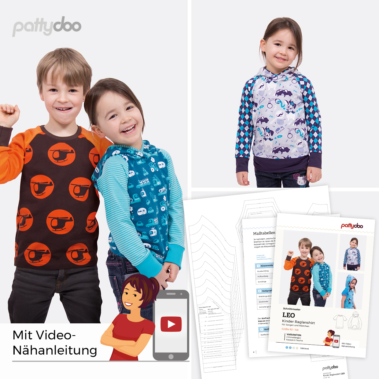 Pattydoo Kindershirt -LEO mit Raglanärmeln - Papier-Schnittmuster (alte Verpackung)-0 Pattydoo Kindershirt -LEO mit Raglanärmeln - Papier-Schnittmuster (alte Verpackung)-0