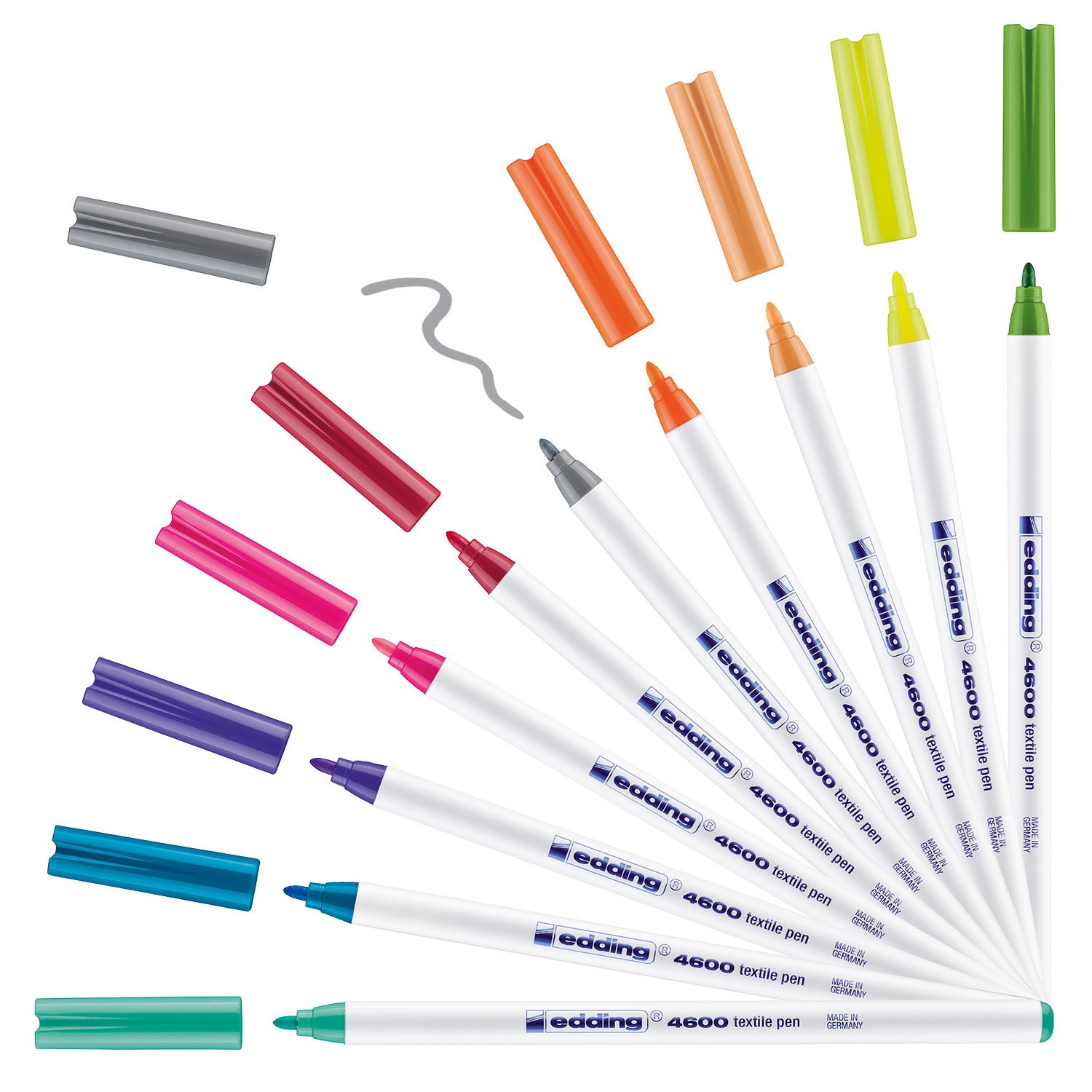 Stylo EDDING Textile 4600 - Fun Colours - Lot de 10-1 Stylo EDDING Textile 4600 - Fun Colours - Lot de 10-1