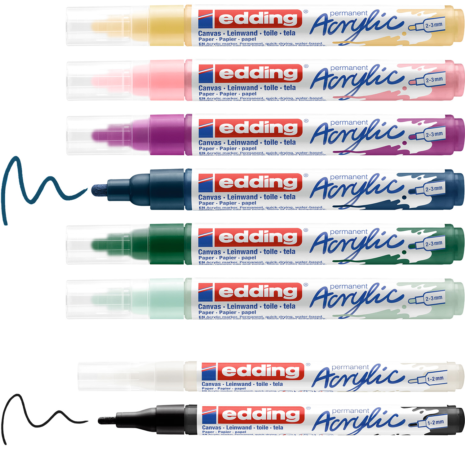EDDING Set de marqueurs acryliques - Nordique - Lot de 8-1 EDDING Set de marqueurs acryliques - Nordique - Lot de 8-1