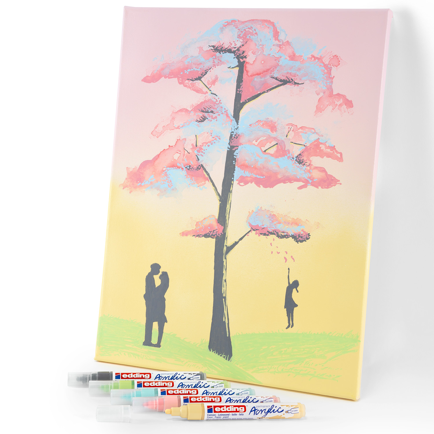 EDDING Acrylmarker medium - Pastell - 5er Set -2 EDDING Acrylmarker medium - Pastell - 5er Set -2