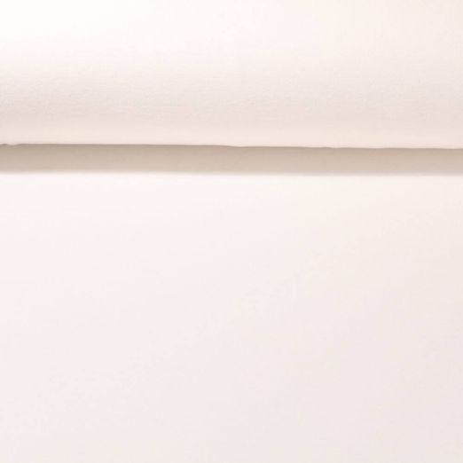 Jersey interlock Gustav - Brossé Blanc cassé uni 