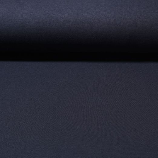 Jersey interlock Gusti - Uni Bleu marine lisse