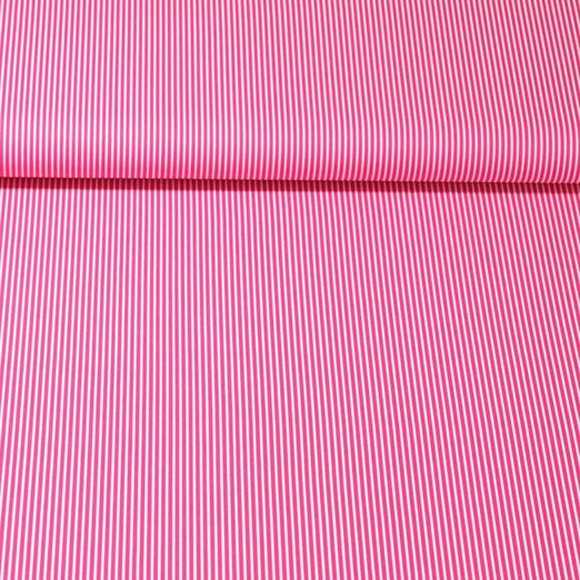 Baumwolle Webware Jan - Streifen Fuchsia