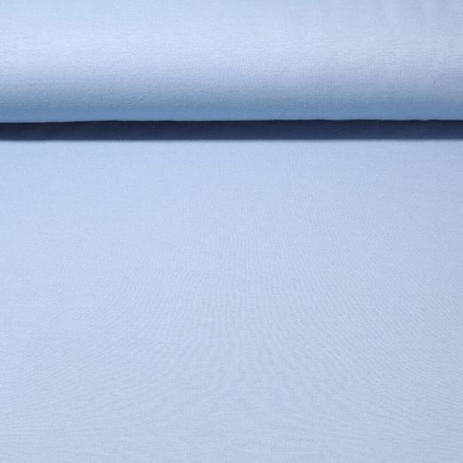 Jersey interlock Gusti - Uni Bleu ciel lisse