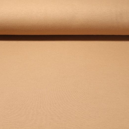 Jersey interlock Gusti - Uni Camel lisse