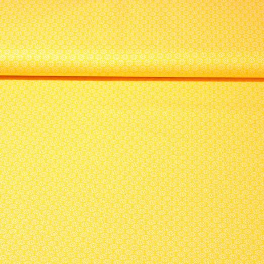 Baumwolle Webware Jan - Zahnrädchen Gelb