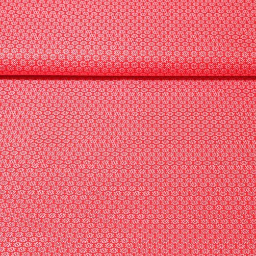 Baumwolle Webware Jan - Zahnrädchen Rot