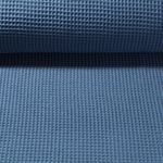 Waffelpique - Uni Jeansblau