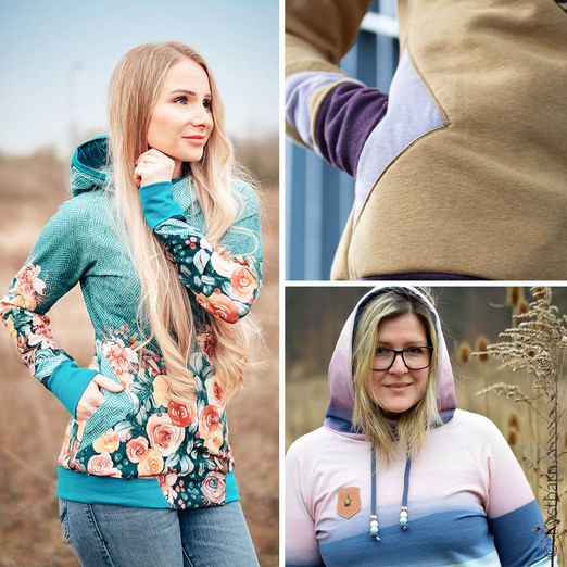 Raglanhoodie - Popväska! - Schnittmuster eBook