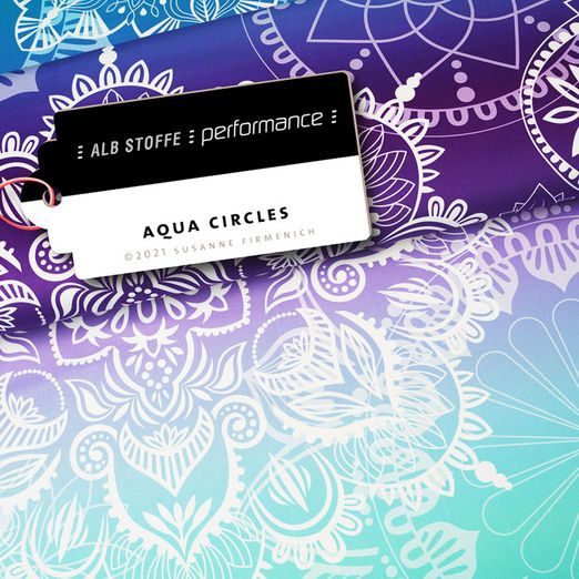 Albstoffe Performance Kollektion - Aqua Circles