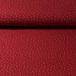 Mousseline de coton - Points de gaze double Rouge foncé  Blanc