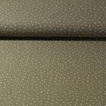 Mousseline de coton - Double gaze - Pois - vert sauge blanc