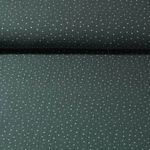 Mousseline de coton - Double gaze à pois Vert sapin Blanc