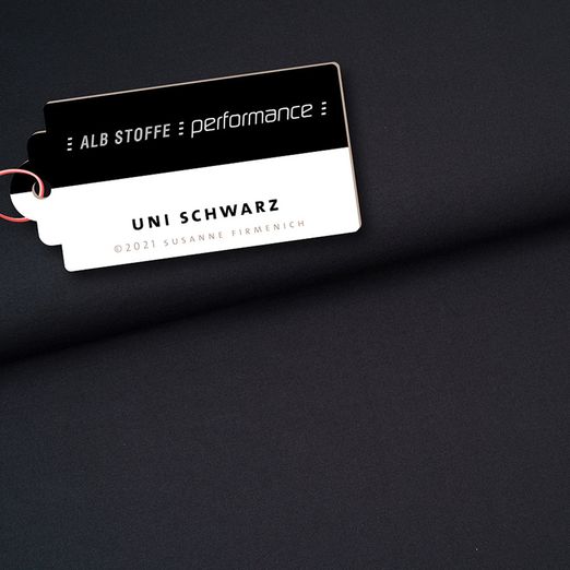 Albstoffe Performance Kollektion - Uni Schwarz