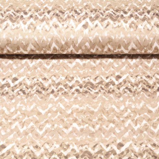 Outdoorstoff - Batik Digitalprint Teflonbeschichtet Beige