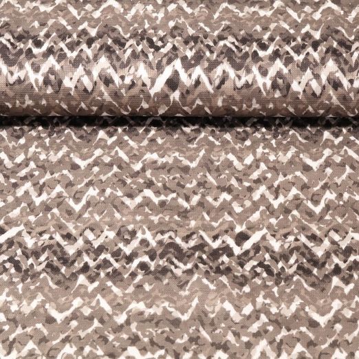 Outdoorstoff - Batik Digitalprint Teflonbeschichtet Taupe
