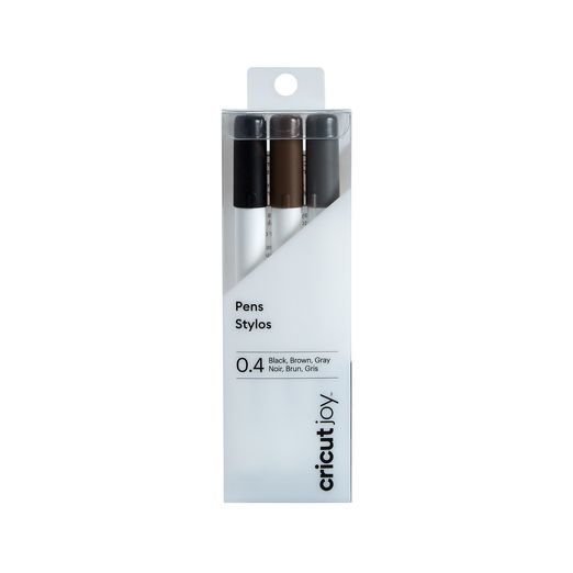 Cricut Joy Fine Point Pens - 0,4 mm - Black, Brown, Grey - 3 Stifte