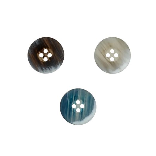 Bouton en polyester 4 trous - 15mm