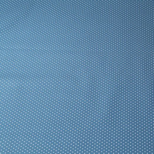 Coton enduit Bo - Petits pois bleu blanc