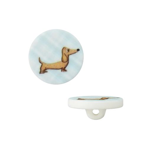 Bouton polyester 2 trous - drôle de copain - 15 mm