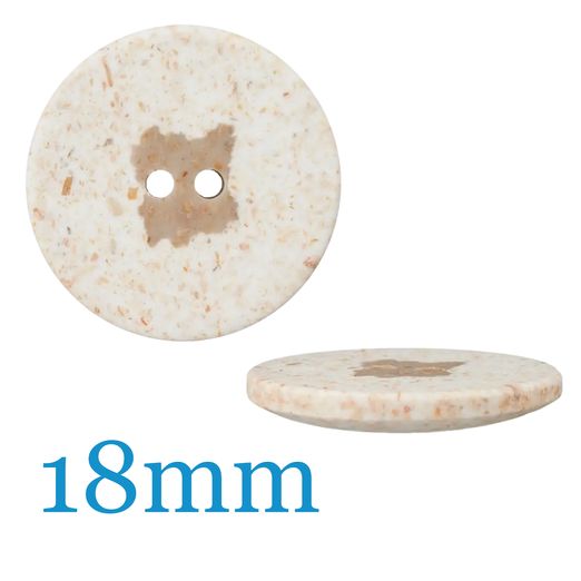Bouton polyester - 2 trous - 18mm Bouton polyester - 2 trous - 18mm